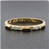 Image 2 : 1941 Antique 14k TT Gold Floral Work w/ Milgrain Sides Eternity Stack Band Ring