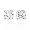 Image 1 : NEW Classic 14k White Gold .75 ctw Round Brilliant Diamond Prong Set Stud Earrin
