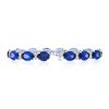 Image 4 : NEW 14k Gold 37.71 ctw Alternating Oval Tanzanite & Round Diamond Tennis Bracele