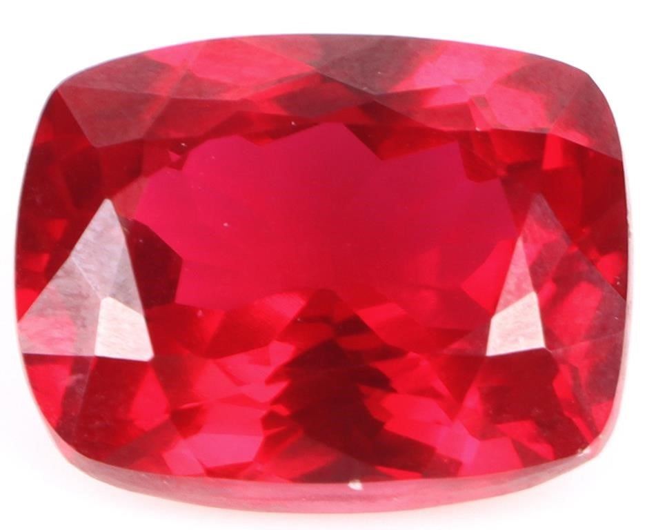 22.0CT LARGE CUSHION-CUT RED RUBY W/ GIE CERT