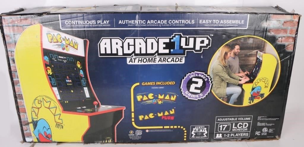 ARCADE 1UP PACMAN PLUS ARCADE 2 IN 1 W/ RISER