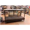 Image 12 : * Antique 1/4 Cut Oak General Store Display Case - Beveled Glass, Lions Paw Feet - No Brackets or Sh