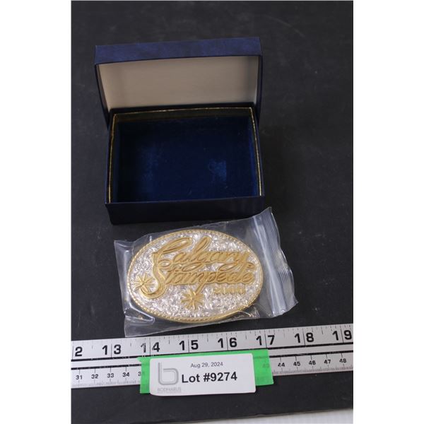 Calgary Stampede 2000 Belt Buckle in Case