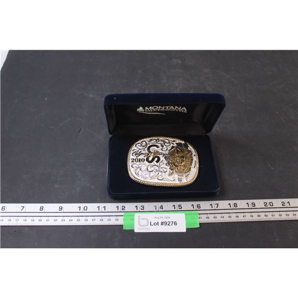 Montana Silversmiths Calgary Stampede 2010 Belt Buckle in Velvet Case