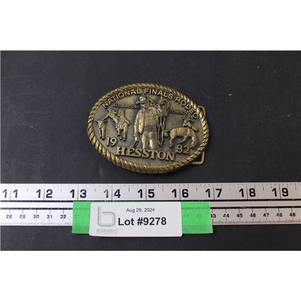 Hesston Nationals Rodeo 1982 Belt Buckle