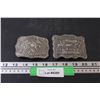 Image 1 : (2) Hesston Nationals Rodeo 1986 & 1987 Belt Buckle