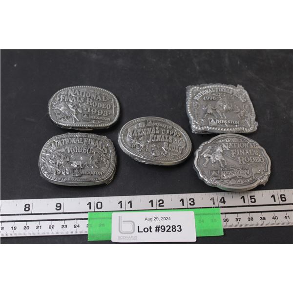 (5) Children's Hesston National Finals Rodeo Belt Buckles (1993-1997)