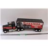 Image 1 : Nylint Freightliner Firestone Semi & Trailer Model (Semi Passenger Light has Been Glued)