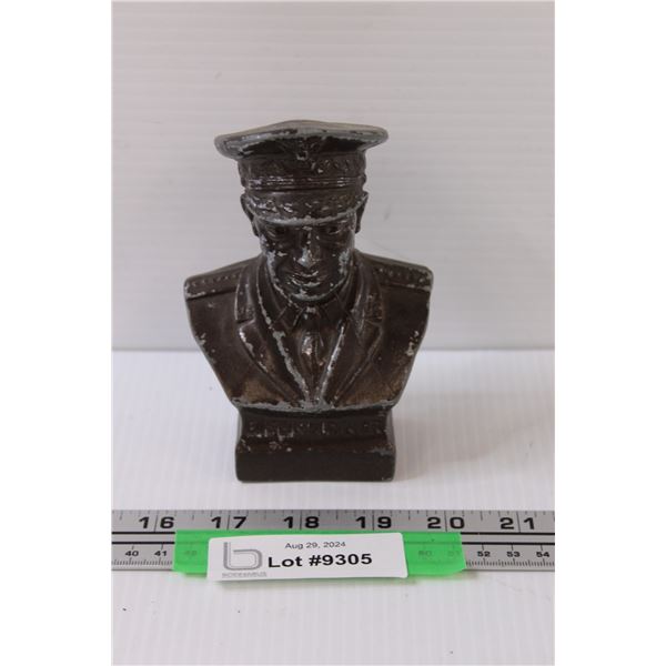 Eisenhower Bust Coin Bank - 5.5" Tall