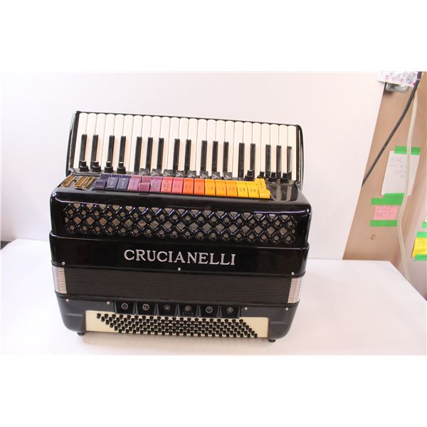Crucianelli Accordion in Carrying Case - Works, No Foot Pedal