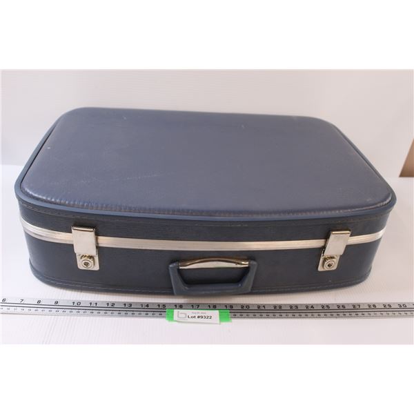 Blue Vintage Suitcase - 24" x 16" x 6"