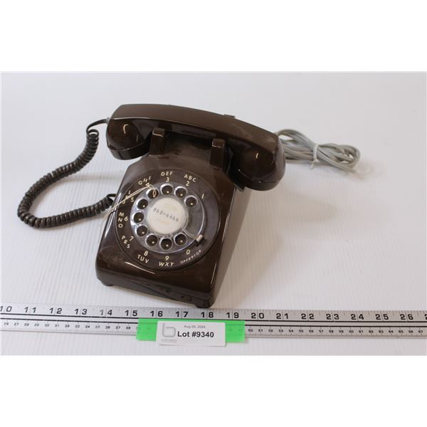 ITT Rotary Phone w/Cord - Brown