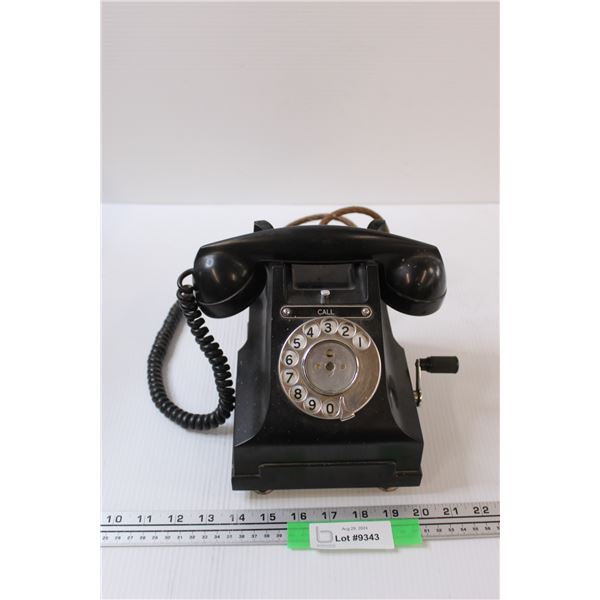 Besston Notts England Rotary Phone - Black