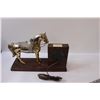 Image 4 : Western Theme Horse Mantle Clock - Electric - 17" x 11" x 5"