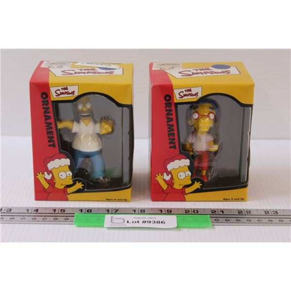 The Simpsons Christmas Ornaments: Homer & Milhouse