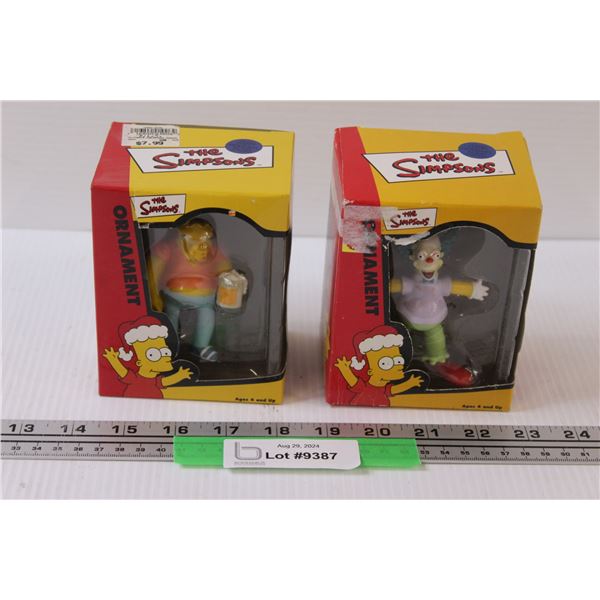 The Simpsons Christmas Ornaments: Barney & Krusty