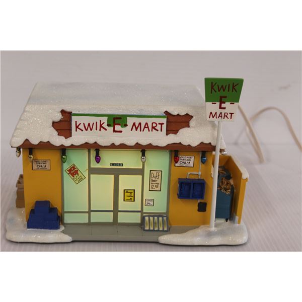 The Simpsons - Kwik-E-Mart Christmas Light-up House - Works - 9" x 5" x 5"