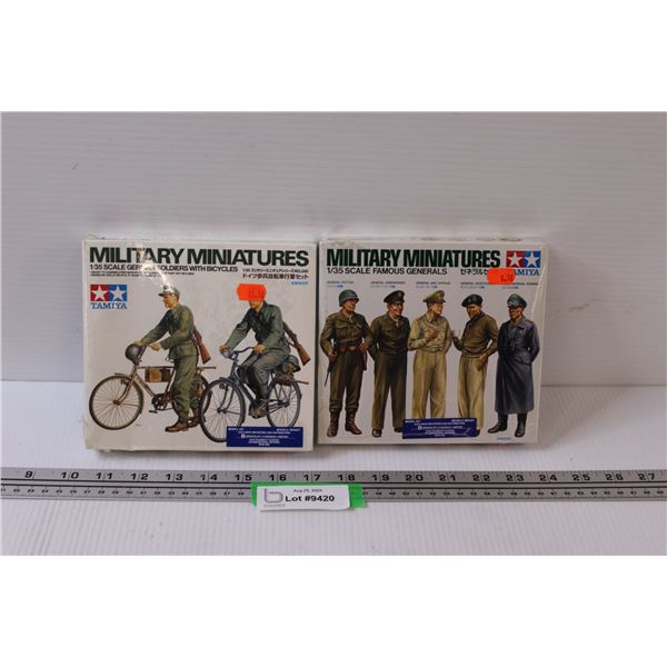 (2) 1:35 Scale Model Soldiers Kits: German & Famous Generals Sets