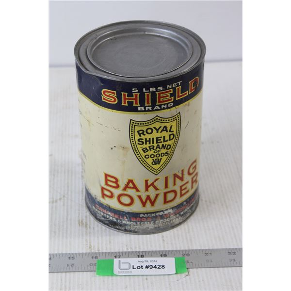 Shield Brand Baking Powder Tin