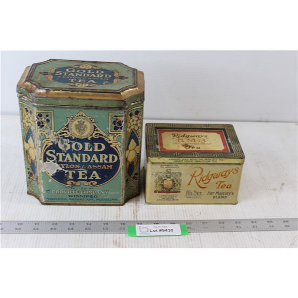 Gold Standard Ceylon and Assam Tea Tin, Ridgeways Tea Her Majesty's Blend