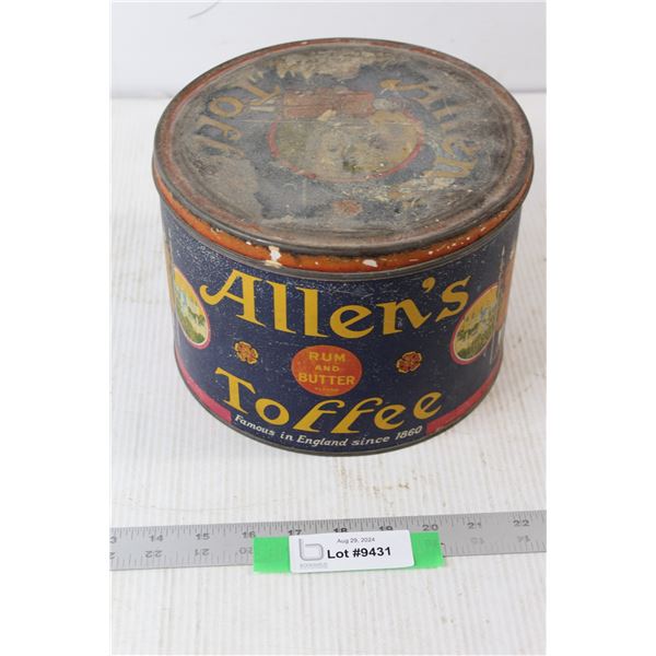 Allen's Rum and Butter Toffee Tin