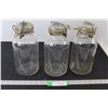 (3) Perfect Seal Wide Mouth Adjustable Glass Jars
