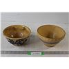 Image 1 : (2) Pottery Mixing Bowls - Some Cracks