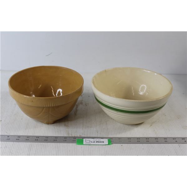 (2) Vintage Mixing Bowls - Some Cracks