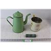 Androck Triple Flour Sifter, Enamel Coffee Tea Pot, John Bull Tire Repair Kit
