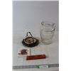 Y&S Stick Licorice Box, Bas Pro Shops Coaster, Spinning Tray with Handle, Glass Pitcher