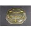 Image 2 : Federal Depression Glass Madrid Amber 10 1/4" Square 4 Part Relish Plate
