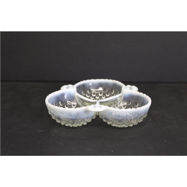 Anchor Hocking Moonstone Hobnail Divided Dish