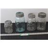 Image 1 : (4) Assorted Glass Jars