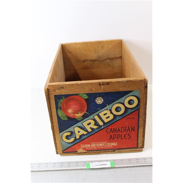 Cariboo Apples Wooden Crate