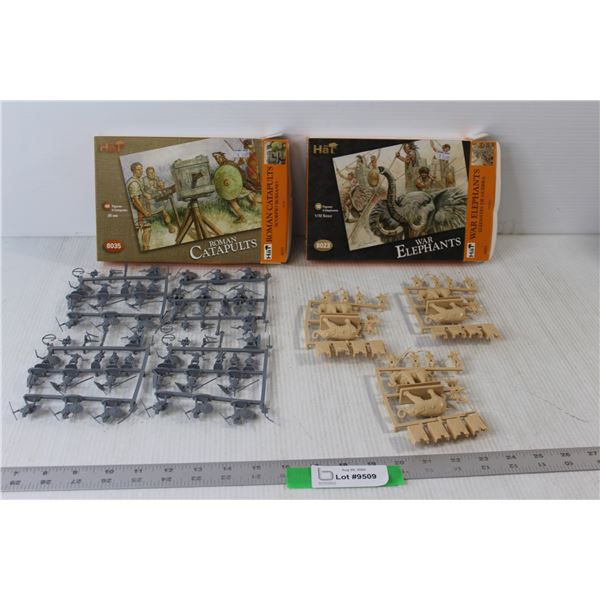 Roman Catapults Scorpio Romano 48 Figures 4 Catapults 25mm, War Elephants Elefantes De Guerra 18 Fig