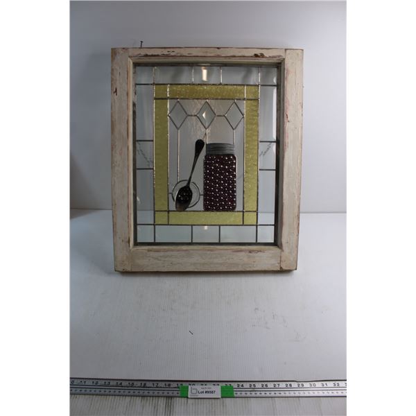 * Stained Glass Window Art 20'' x 24'' - As Is