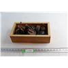 Lots of Assorted Scale Weights and Wooden Box