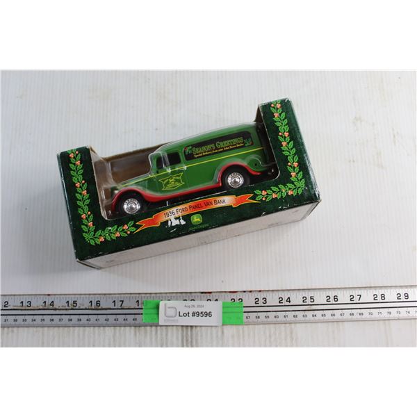 John Deere Die Cast 1936 Ford Panel Van Bank Truck