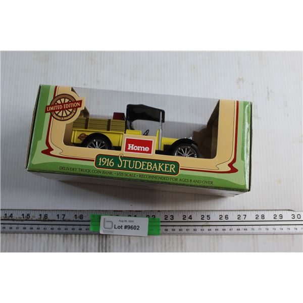 Home Limited Edition Die Cast 1916 Studebaker Delivery Truck Coin Bank