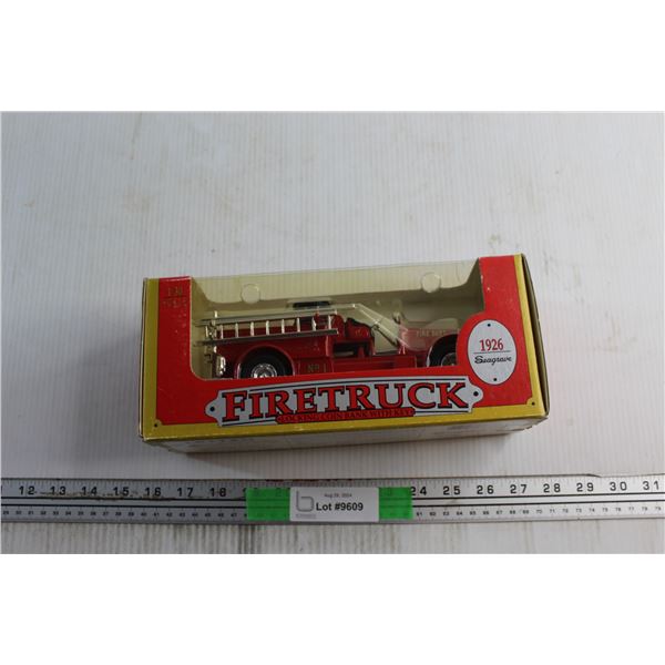 ERTL 1/30 Scale Firetruck Locking Coin Bank with Key