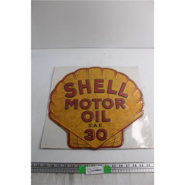 Shell Motor Oil Sign 17'' x 16''