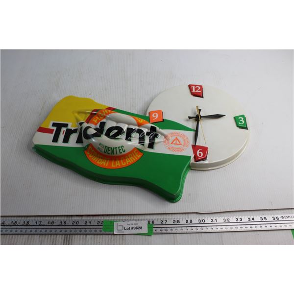 Trident Gum Wall Clock 21'' x 10'' - As Is
