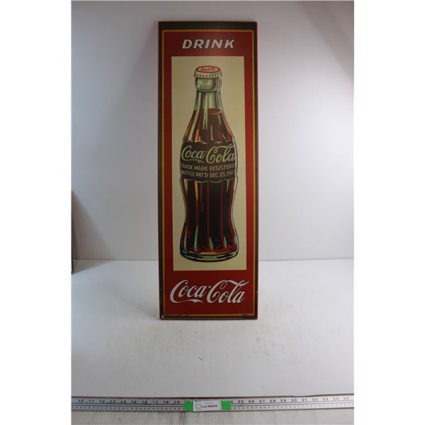 Coca Cola Wooden Sign 36'' x 12''
