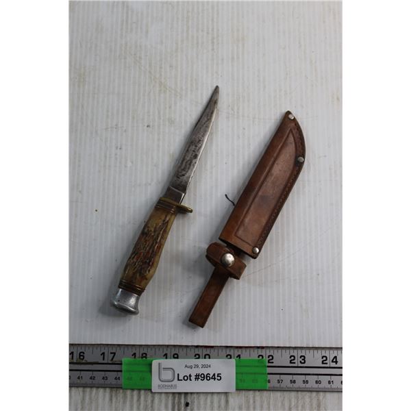 One Time Made in England Knife with Sheath