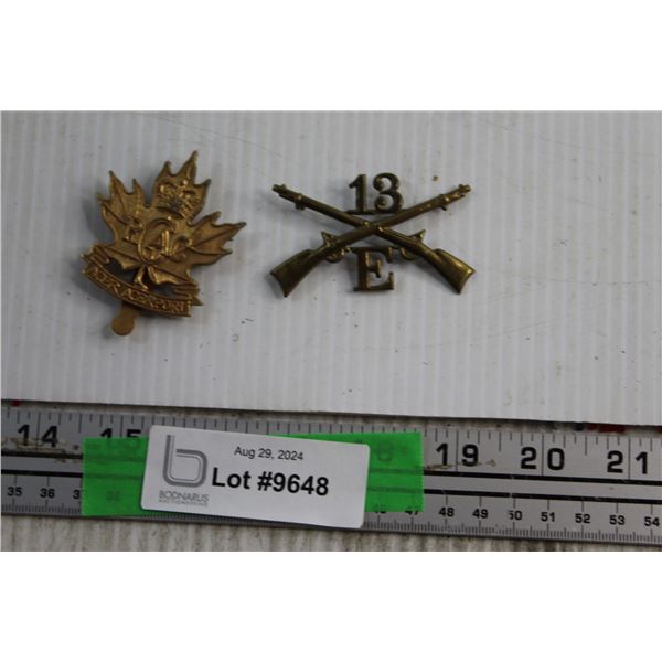 1970's Canadian Army Cadet Badge and Misc. US Military Badge