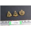 (3) Canadian Armed Forces WWII Military Badges