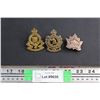 (3) Canadian Armed Forces WWII Military Badges