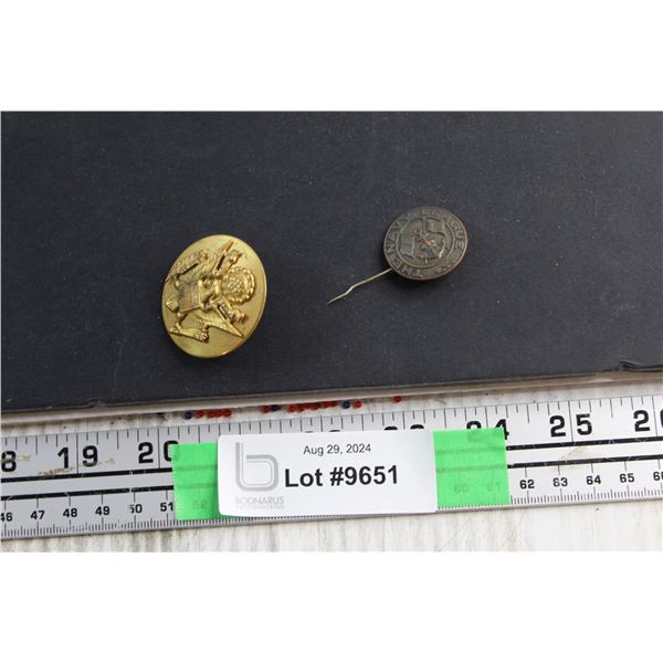 (2) American Armed Forces WWII Military Badges