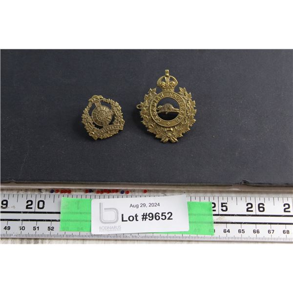 (2) Canadian Armed Forces WWII Military Badges