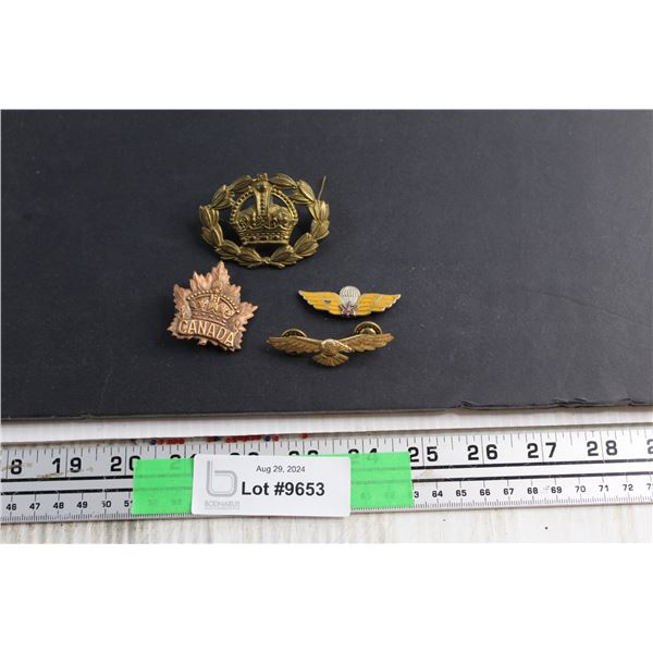 (4) Canadian Armed Forces WWII Military Badges